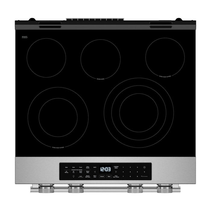 Cuisinière électrique KitchenAid de 5,3 pi³ et de 30 po - acier inoxydable résistant aux traces de doigts - YKSES530SPS