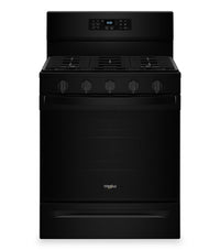  Cuisinière à gaz Whirlpool de 5 pi³ avec friture à air et autonettoyage - noire - WFGS5030RB  