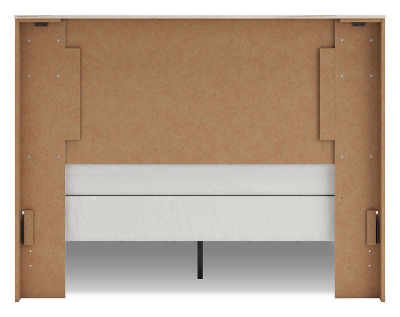 Tête de lit à panneaux Derekson, blanc rustique - format grand lit