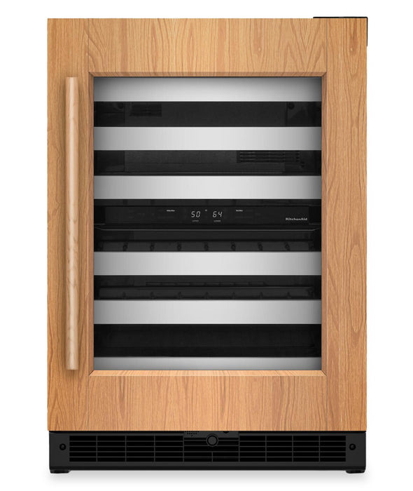 Refroidisseur à vin sous le comptoir KitchenAid de 24 po avec extension complète – panneau personnalisable - KUWR324SPA