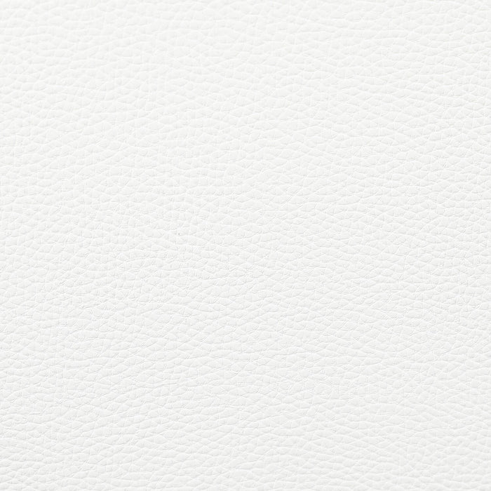 Lit plateforme rembourré Nova en tissu de cuir végétalien blanc - format très grand lit