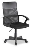 Chaise de bureau Pixel de 22 po en tissu à mailles avec soutien lombaire - noire