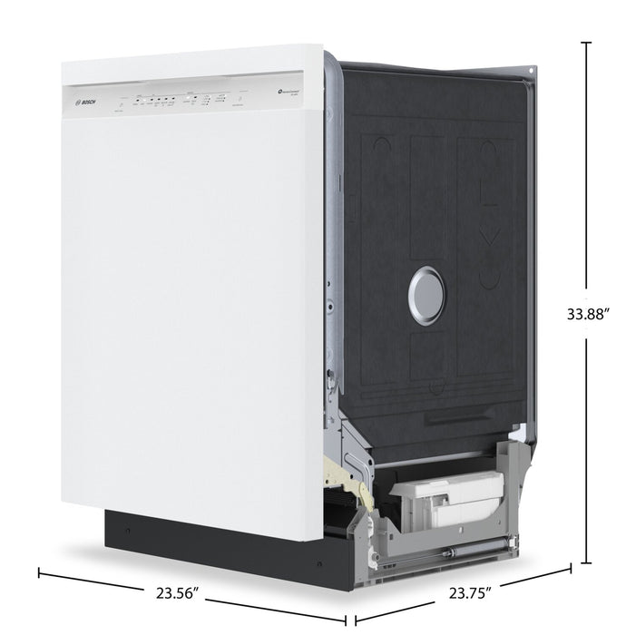 Lave-vaisselle intelligent Bosch de série 300 de 24 po de 48 dBA avec PrecisionWashMD - blanc - SHE41CM2N