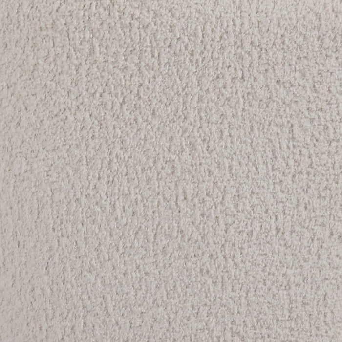 Causeuse arrondie Moon de 78 po en tissu avec coussins décoratifs - blanc amande laineux