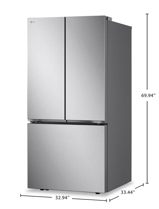 Réfrigérateur intelligent LG de 33 po et de 25 pi³ à portes françaises - acier inoxydable - LF25S6000S 