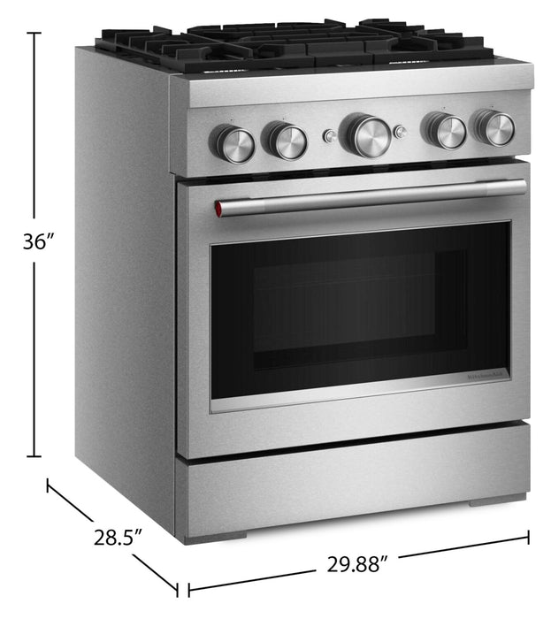 Cuisinière hybride KitchenAid de 4,1 pi3 avec mode de friture à air sans préchauffage - acier inoxydable - KFDS930SSS