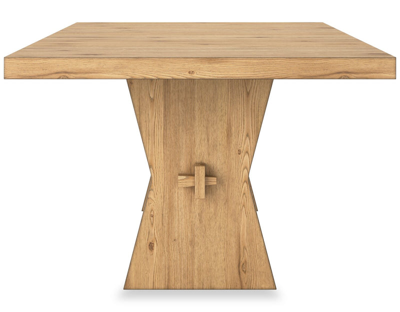 Table de salle à manger Shaw de 78 po (L) avec base à tréteaux - naturelle