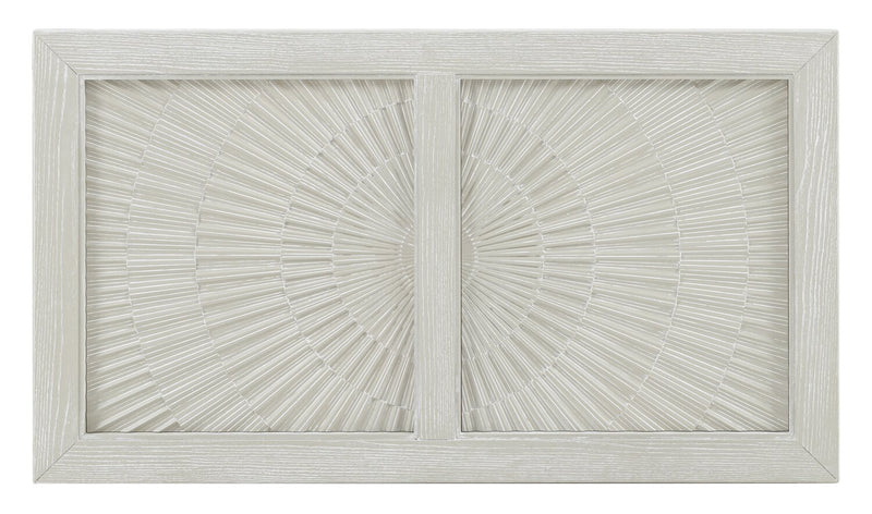 Table à café Vida de 48 po en bois massif avec tablette et roulettes - sable