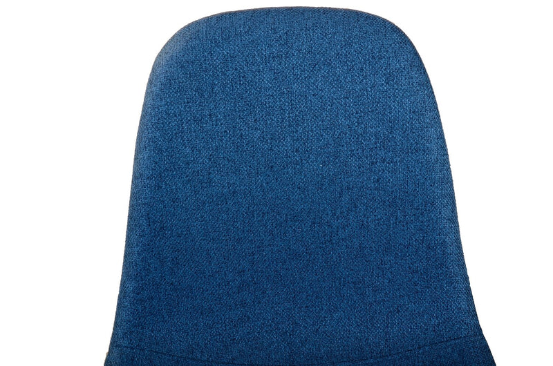 Tabouret Jax de hauteur comptoir de 26 po (H) en tissu de polyester et en métal - bleu