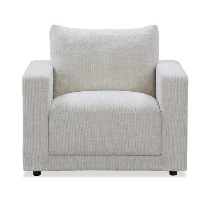 Causeuse Lainey de 65,35 po en tissu avec coussins de dossier amovibles - beige 
