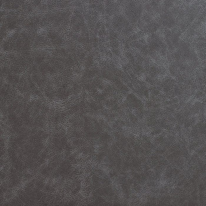 Pouf de rangement Victoria de 18 po en similicuir avec base en métal - anthracite