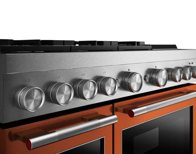 Cuisinière hybride KitchenAid de 6,3 pi³ à 6 brûleurs avec plaque chauffante - orange brûlée - KFDD948SSC 