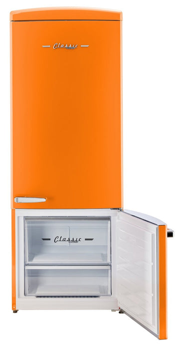 Réfrigérateur Classic Rétro d’Unique de 28 po et de 17 pi3 à congélateur inférieur - orange - UNQ-455L O AC