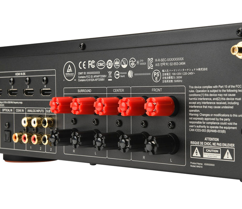 Récepteur AV à 5.2 canaux JBL MA510 8K – noir (JBLMA510BLKAM)