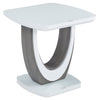 Table de bout moderne Brimley de 21,75 po - blanche et grise