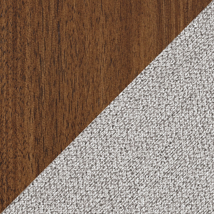 Banc de salle à manger Ember de 59 po (L) en tissu de polyester - gris et brun