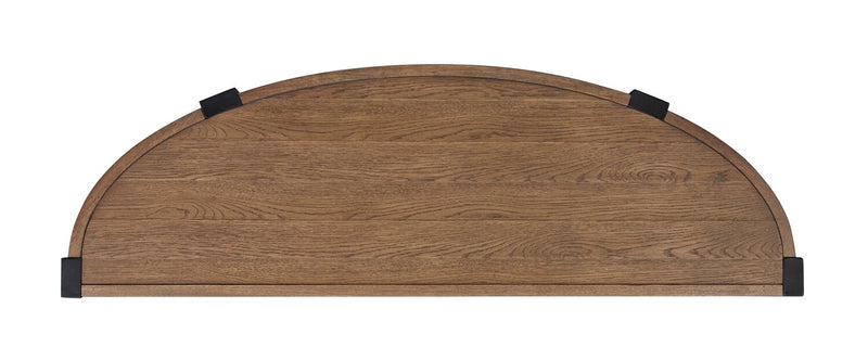 Table de salon ronde Gordon de 56 po en bois massif - brune