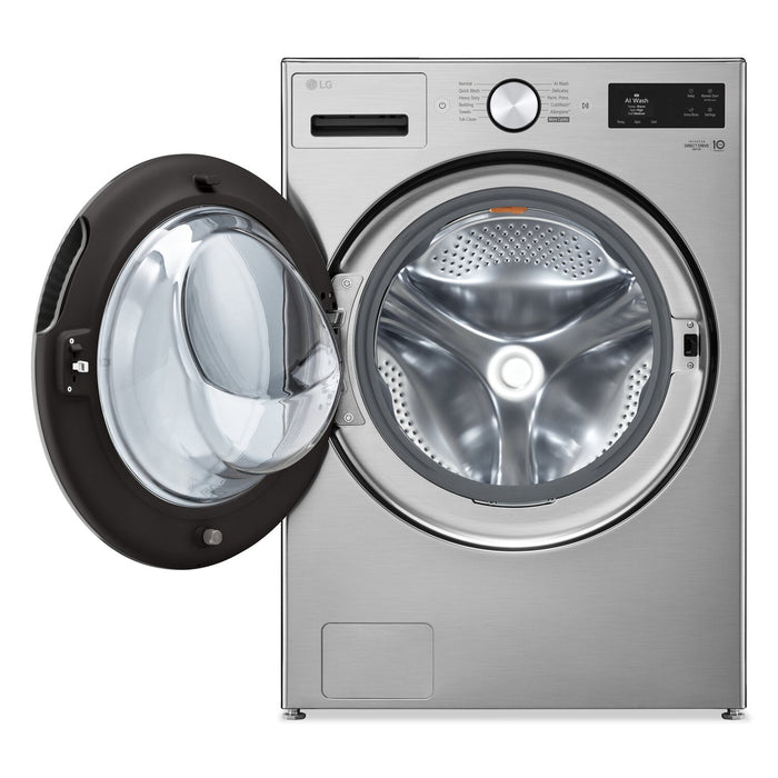 Laveuse à la vapeur intelligente haute efficacité LG à chargement frontal de 5,8 pi3 - acier graphite - WM5800HVA