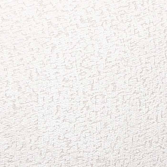 Pouf table à café Rio de 36 po en tissu de chenille avec dessus et pattes en bois - blanc albâtre