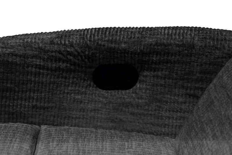 Fauteuil pivotant, coulissant et inclinable Remi de 38 po en tissu - anthracite 