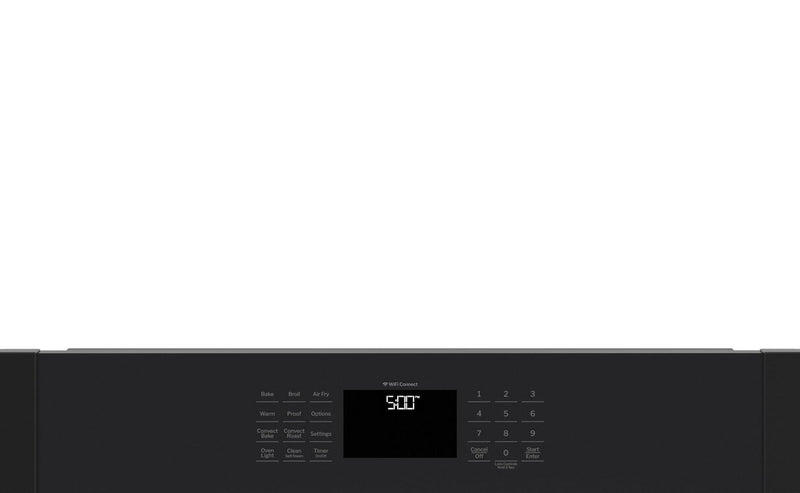 Four mural simple électrique GE de 5 pi3 et de 30 po avec friture à air sans préchauffage - noir - JTS5000DVBB