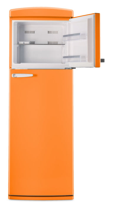 Réfrigérateur Classic Rétro d’Unique de 24 po et de 11 pi3 à congélateur supérieur - orange creamsicle - UNQ-310L O TM