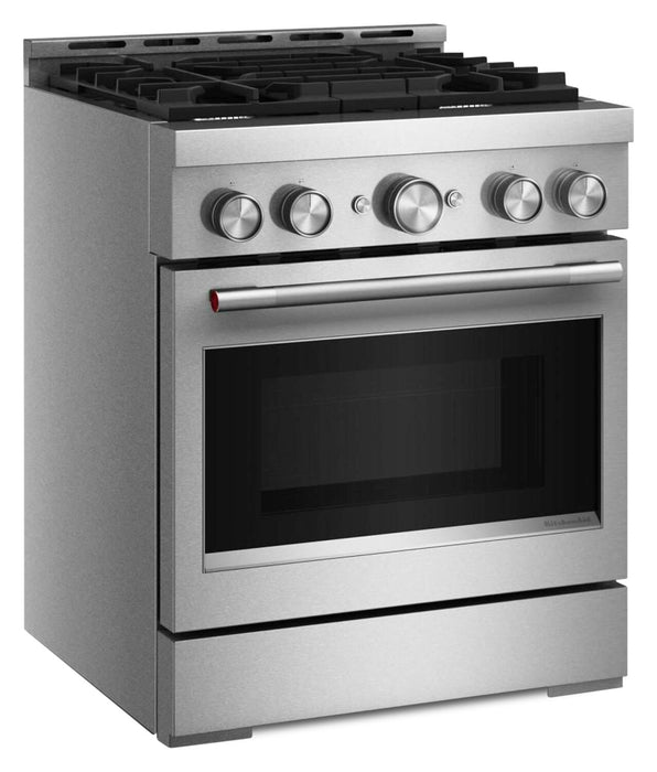 Cuisinière à gaz KitchenAid de 4,1 pi3 avec mode de friture à air sans préchauffage - acier inoxydable - KFGS930SSS