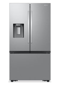 Réfrigérateur à 3 portes Samsung Bespoke de 26 pi3 et de 35,75 po à portes françaises avec IA - argenté - RF27CG5B30SRAA