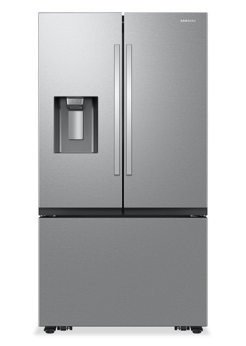 Réfrigérateur à 3 portes Samsung Bespoke de 26 pi3 et de 35,75 po à portes françaises avec IA - argenté - RF27CG5B30SRAA