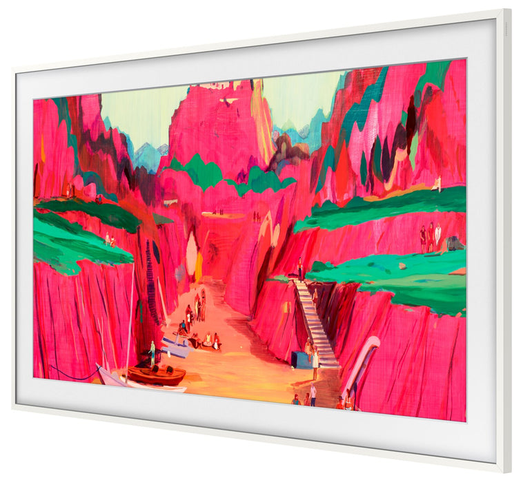 Cadre décoratif personnalisable pour téléviseur The Frame Pro de 85 po de Samsung - blanc moderne