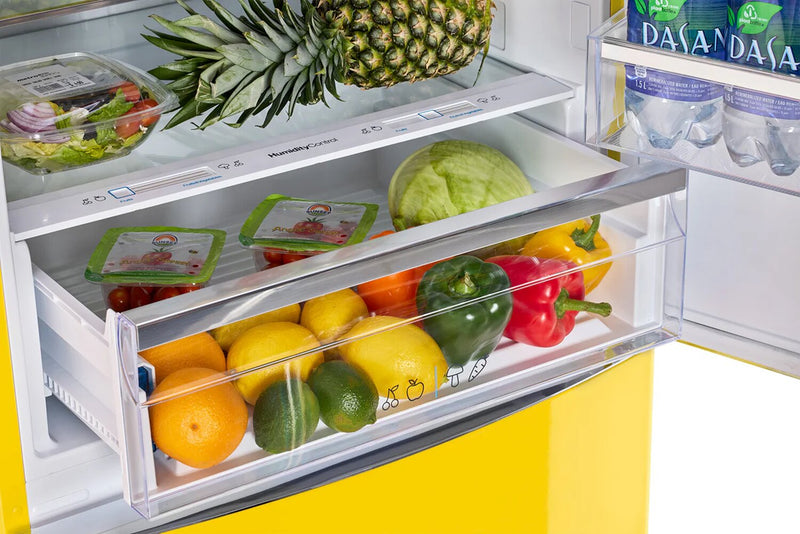 Réfrigérateur Classic Rétro d’Unique de 28 po et de 17 pi3 à congélateur inférieur - jaune - UNQ-310L Y TM