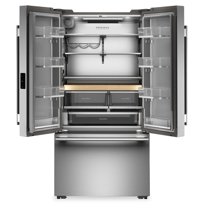 Réfrigérateur KitchenAid de profondeur comptoir à portes françaises avec distributeur d’eau interne - acier inoxydable - KRFC336SPS
