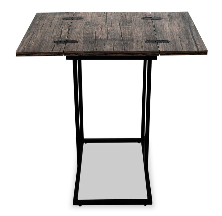 Table Pia de 18 po en forme de C avec dessus extensible - brune