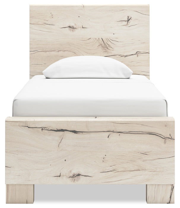 Lit de rangement Derekson blanc rustique avec 2 tiroirs latéraux intégrés pour enfants - format lit simple