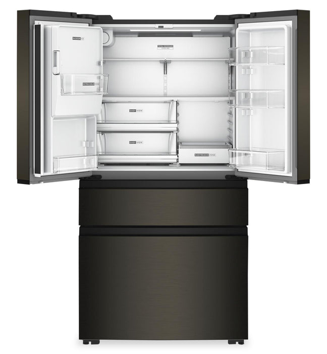 Réfrigérateur Whirlpool de 22 pi3 et de 36 po de profondeur comptoir véritable à portes françaises - acier inoxydable noir - WRMC5036RV