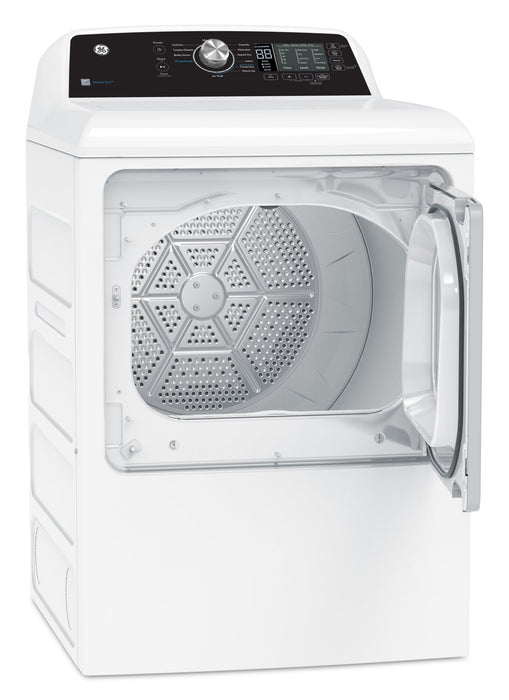 Sécheuse à gaz GE de 7,4 pi³ avec cycle SaniFresh - blanche - GTD68GBMRWS