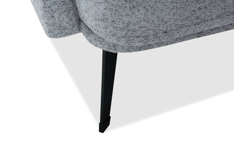 Fauteuil d’appoint Monroe de 29 po en tissu avec pattes en métal - gris