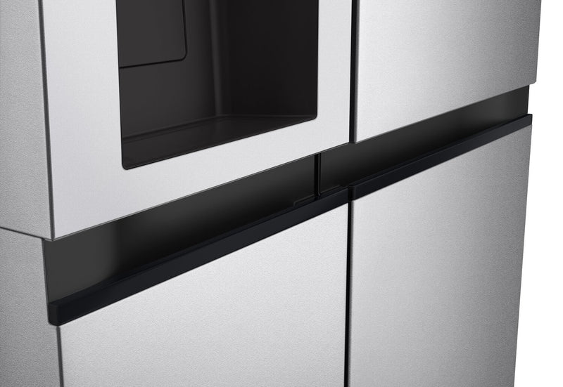 Réfrigérateur LG de 23 pi³ et de 36 po de profondeur comptoir à compartiments juxtaposés - argenté platine- LS23C4230V
