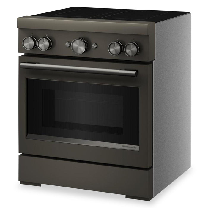 Cuisinière KitchenAid de 4,1 pi3 et de 30 po à convection avec friture à air sans préchauffage - minerai noir - KFIS930SBE