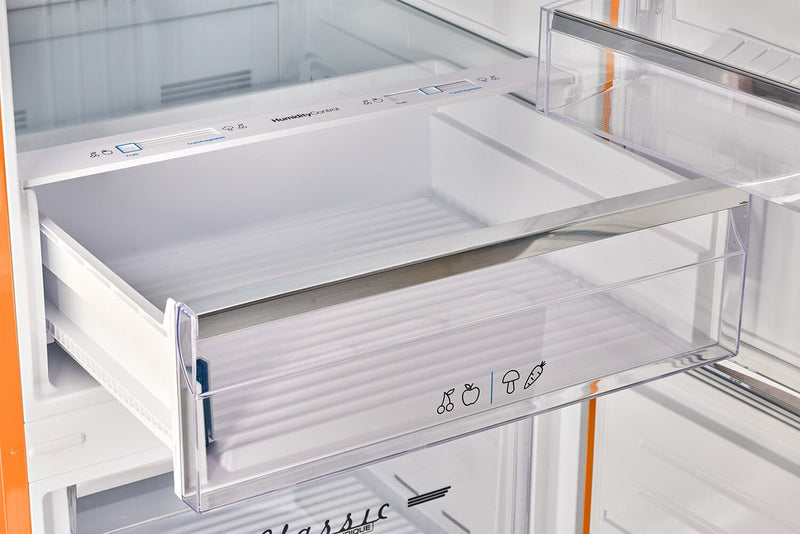 Réfrigérateur Classic Rétro d’Unique de 28 po et de 17 pi3 à congélateur inférieur - orange - UNQ-455L O AC