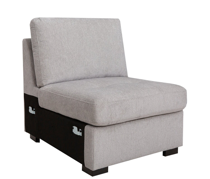 Sofa sectionnel Vault 4 pièces avec 3 fauteuils de rangement - gris