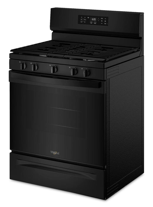Cuisinière à gaz Whirlpool de 5,0 pi³ et de 30 po avec cuisson à air - noire - WFGS4530SB