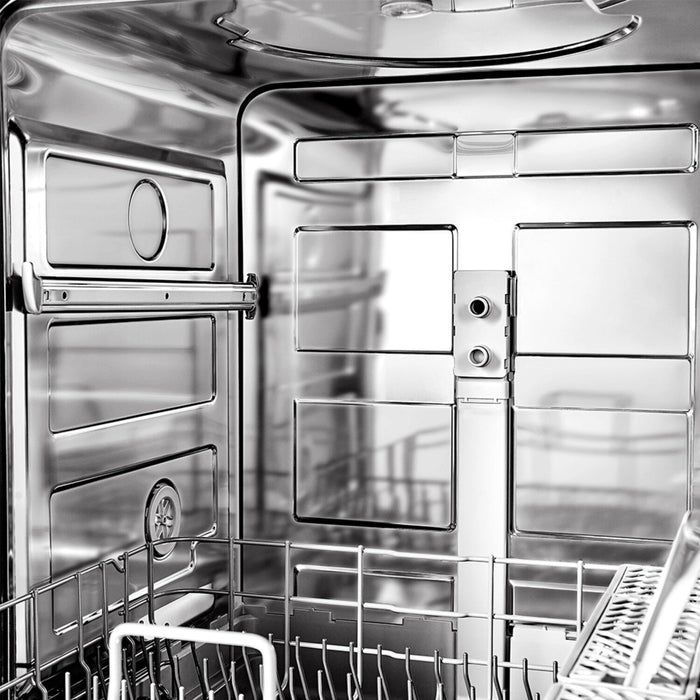 Lave-vaisselle Midea de 24 po avec commandes à l’avant et éclairage intérieur - MDF24P2BST