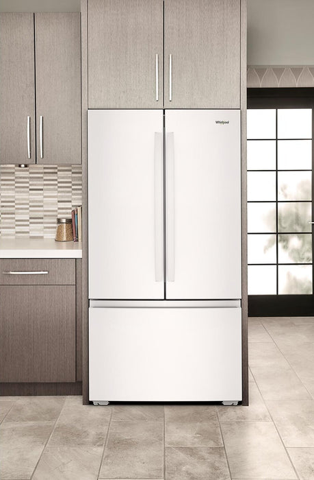 Réfrigérateur Whirlpool de 24 pi3 et de 36 po de profondeur comptoir véritable à portes françaises - blanc - WRFC3036RW