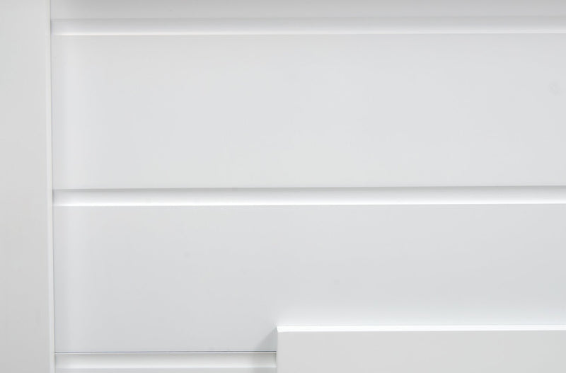 Foyer électrique moderne Mehgan de 43,8 po - deux teintes, blanc et brun