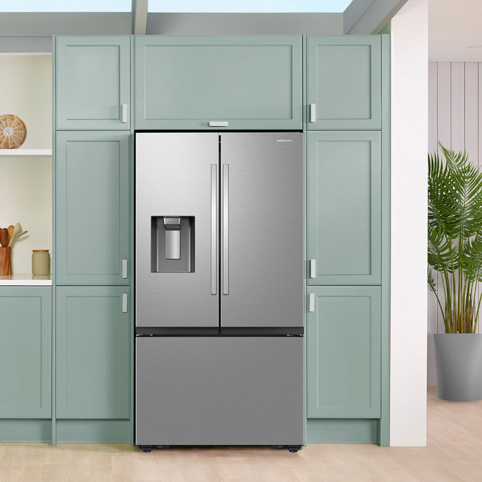 Réfrigérateur à 3 portes Samsung Bespoke de 26 pi3 et de 35,75 po à portes françaises avec IA - argenté - RF27CG5B30SRAA