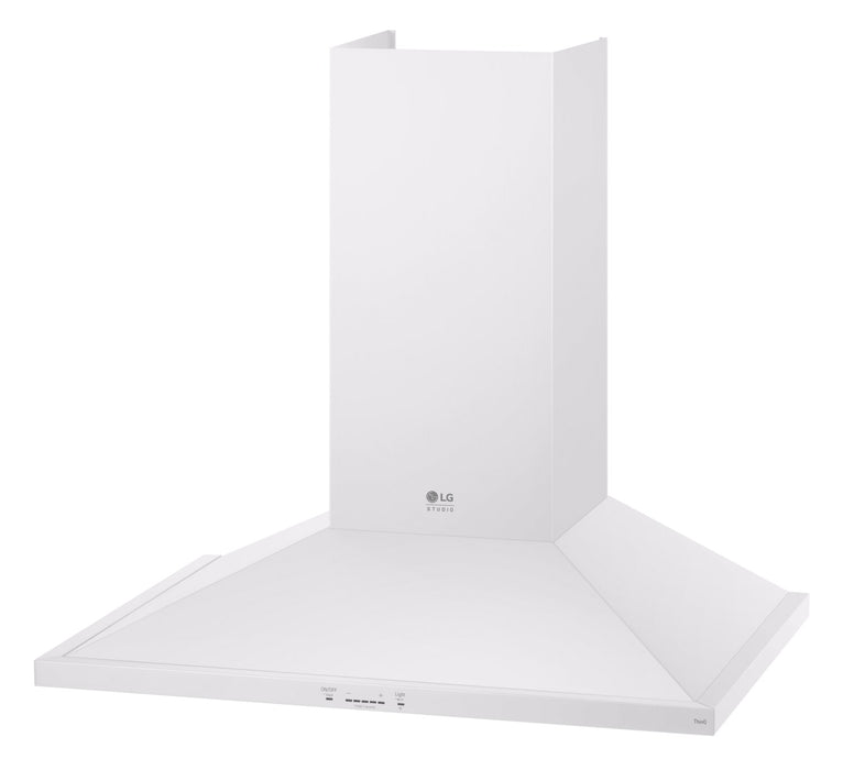 Hotte cheminée intelligente de cuisinière LG Studio de 30 po et de 600 pi3/min - essence blanche - LSHD3080N