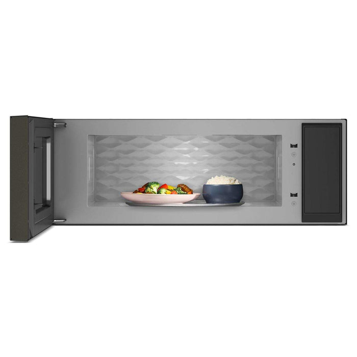 Four à micro-ondes à hotte intégrée intelligent à profil bas KitchenAid de 1,1 pi3 - minerai noir -  YKMML550RBE