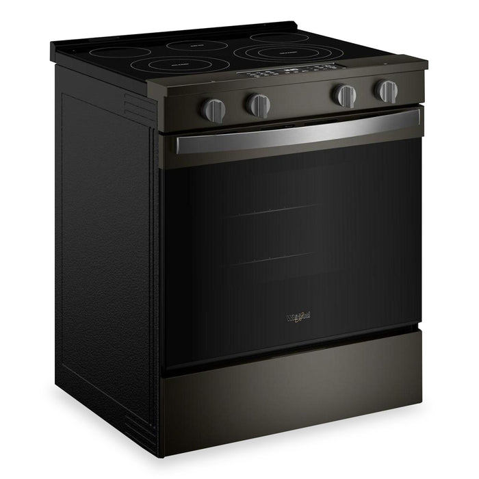 Cuisinière électrique Whirlpool de 5,3 pi³ et de 30 po avec cuisson à air - noire sur acier inoxydable - YWSES5030SV