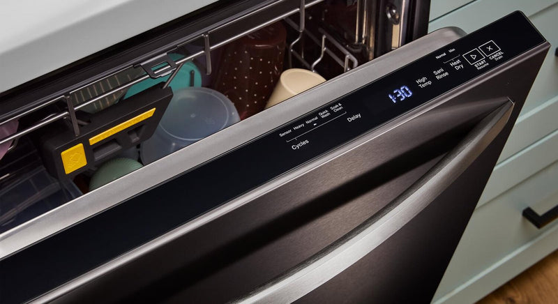 Lave-vaisselle encastré Whirlpool de 24 po, 47 dBA – acier inoxydable noir résistant aux traces de doigts - WDTS8024SV